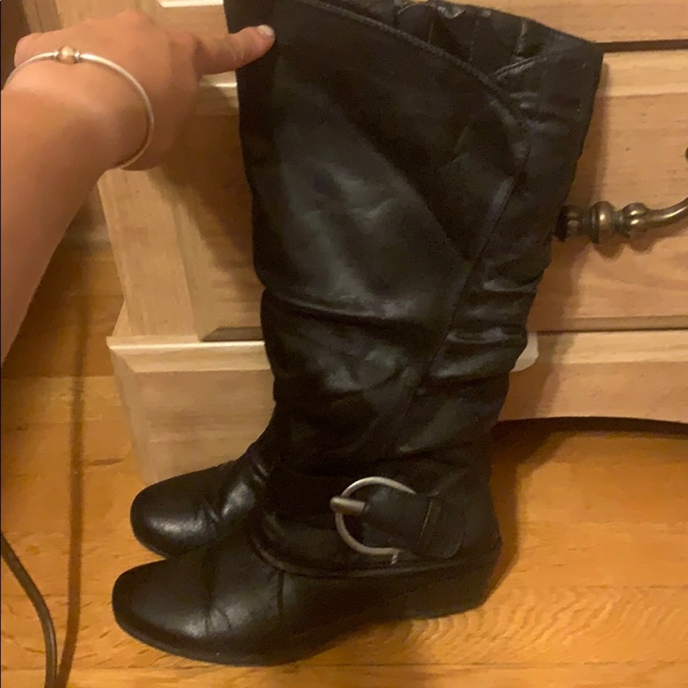 Yuu women’s black riding boots